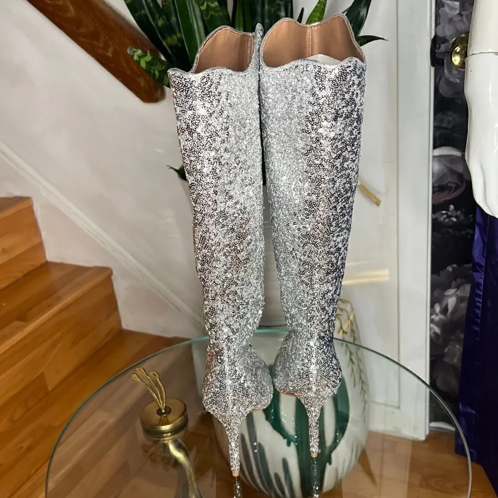New Free People Vicenza After Midnight Sequin Boots
